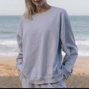 Daily Drills Oversized Fleece Crew Heather Grey